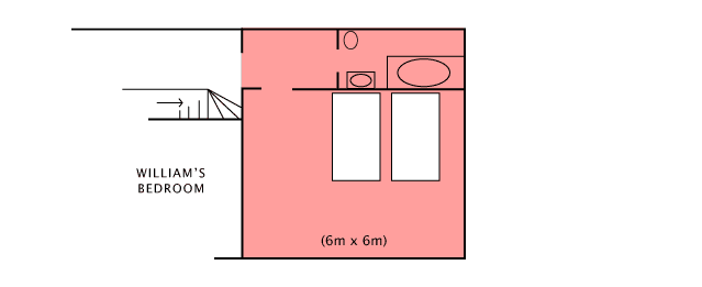 Johan's Bedroom - Plan